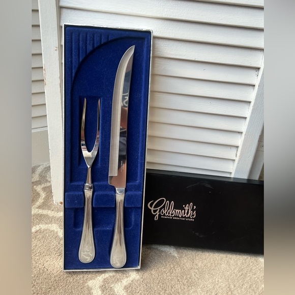 Towle Stainless Bead Trim Carving Set - Picture 4 of 8